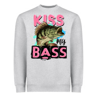 Heather Grey kiss my bass Heavyweight Sweatshirt - JahusDesignShop