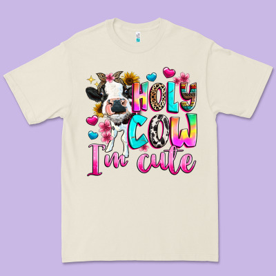 Premium Tee holy cow  m cute