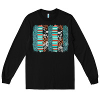 Black serape leopard cowhide  brushstroke Long Sleeve Tee - AdoDesignShop