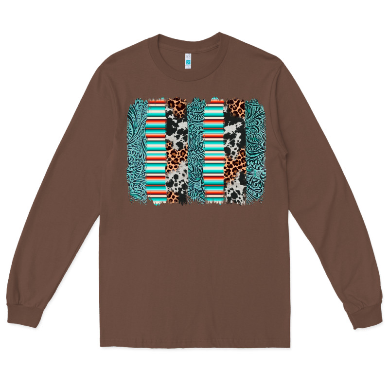 Serape Leopard Cowhide  Brushstroke Long Sleeve Tee by AdoDesignShop | Teevron