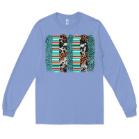 Colony Blue serape leopard cowhide  brushstroke Long Sleeve Tee - AdoDesignShop