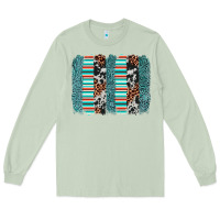 Matcha serape leopard cowhide  brushstroke Long Sleeve Tee - AdoDesignShop