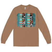 Toasted Coconut serape leopard cowhide  brushstroke Long Sleeve Tee - AdoDesignShop