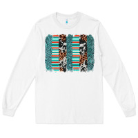 White serape leopard cowhide  brushstroke Long Sleeve Tee - AdoDesignShop