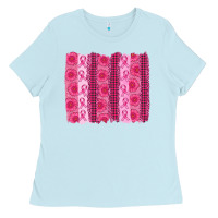 Baby Blue breast cancer brushstroke Ladies Tee - AdoDesignShop