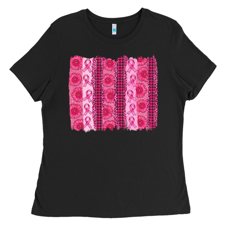 Breast Cancer Brushstroke Ladies Tee by AdoDesignShop | Teevron