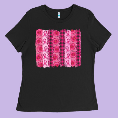 Breast Cancer Brushstroke Ladies Tee Designed By Adodesignshop