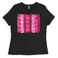 Black breast cancer brushstroke Ladies Tee - AdoDesignShop