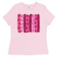 Bubblegum Pink breast cancer brushstroke Ladies Tee - AdoDesignShop