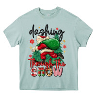 Arona dashing through the snow Heavy Core Tee - MaliasSmallBusiness