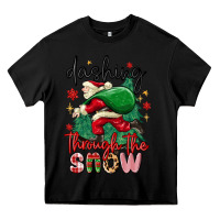 Black dashing through the snow Heavy Core Tee - MaliasSmallBusiness
