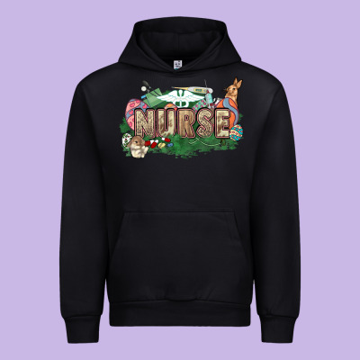 Easter Egg Nurse Bunny Easter Day Urban Hoodie Designed By Howdyjamesfarm