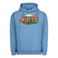Pigment Pebble Blue Easter egg Nurse bunny Easter Day Urban Hoodie - HowdyJamesFarm