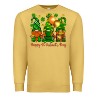 Antique Gold happy st. patricks day with gnomies Premium Sweatshirt - BundleAndBundleShop