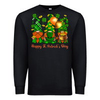 Black happy st. patricks day with gnomies Premium Sweatshirt - BundleAndBundleShop