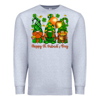 Heather Grey happy st. patricks day with gnomies Premium Sweatshirt - BundleAndBundleShop