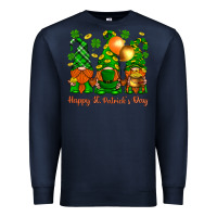 Navy happy st. patricks day with gnomies Premium Sweatshirt - BundleAndBundleShop