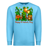 Ocean Blue happy st. patricks day with gnomies Premium Sweatshirt - BundleAndBundleShop