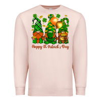 Pale Pink happy st. patricks day with gnomies Premium Sweatshirt - BundleAndBundleShop