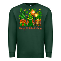 Sports Green happy st. patricks day with gnomies Premium Sweatshirt - BundleAndBundleShop