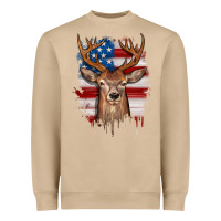 Mushroom deer american flag Heavyweight Sweatshirt - JahusDesignShop
