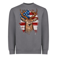 Storm deer american flag Heavyweight Sweatshirt - JahusDesignShop
