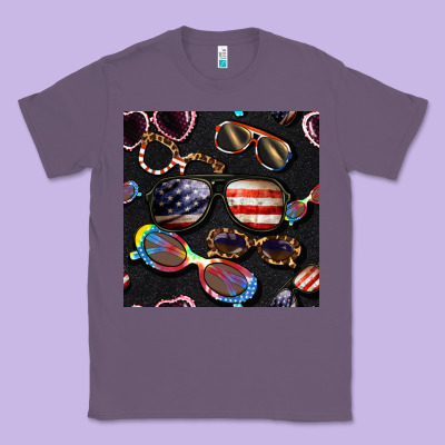 4th Of July Glasses  Seamless Pattern Classic Tee Designed By Bundleandbundleshop