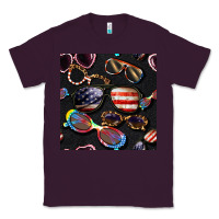 Plum 4th of july glasses  seamless pattern Classic Tee - BundleAndBundleShop