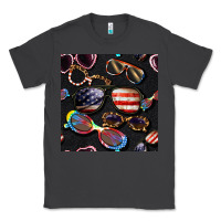 Smoke 4th of july glasses  seamless pattern Classic Tee - BundleAndBundleShop