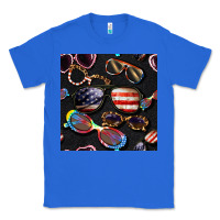 True Royal 4th of july glasses  seamless pattern Classic Tee - BundleAndBundleShop