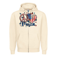Sandshell peace love 'merica Zipper Hoodie - MaliasSmallBusiness