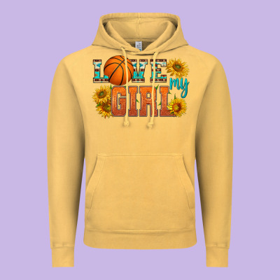 Love My Girl Basketball Vintage Hoodie Designed By Hra Design Shop
