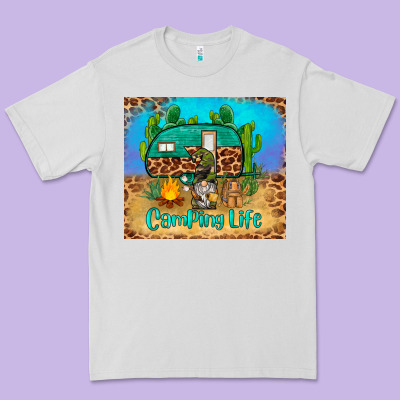 Camping Life Tumbler Premium Tee Designed By Barkaloodesign