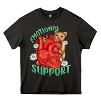 Asphalt emotional support Heavy Core Tee - MaliasSmallBusiness