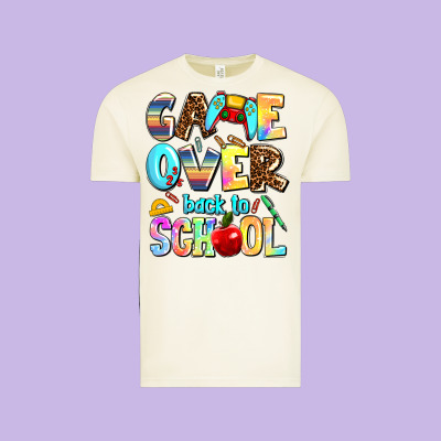 Game Over Back To School Vintage Tee Designed By Adodesignshop
