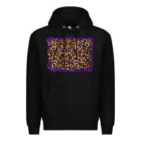 Black mardi gras leopard background Premium Hoodie - RanaPortraitStore