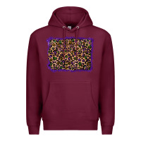Burgundy mardi gras leopard background Premium Hoodie - RanaPortraitStore