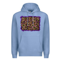 Colony Blue mardi gras leopard background Premium Hoodie - RanaPortraitStore