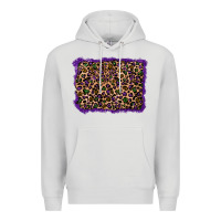Dove Grey mardi gras leopard background Premium Hoodie - RanaPortraitStore