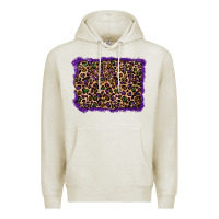Oatmeal Heather mardi gras leopard background Premium Hoodie - RanaPortraitStore