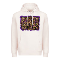 Pale Pink mardi gras leopard background Premium Hoodie - RanaPortraitStore