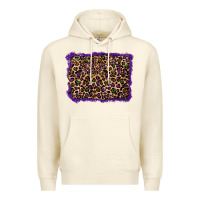 Sandshell mardi gras leopard background Premium Hoodie - RanaPortraitStore