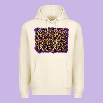 Mardi Gras Leopard Background Premium Hoodie Designed By Ranaportraitstore