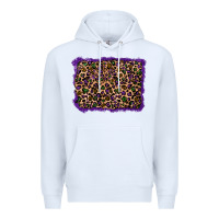 White mardi gras leopard background Premium Hoodie - RanaPortraitStore
