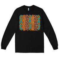 Black leopard gemstone brushstroke Long Sleeve Tee - AdoDesignShop