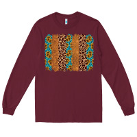 Burgundy leopard gemstone brushstroke Long Sleeve Tee - AdoDesignShop