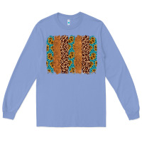 Colony Blue leopard gemstone brushstroke Long Sleeve Tee - AdoDesignShop