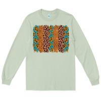 Matcha leopard gemstone brushstroke Long Sleeve Tee - AdoDesignShop