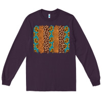 Plum leopard gemstone brushstroke Long Sleeve Tee - AdoDesignShop