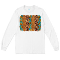 White leopard gemstone brushstroke Long Sleeve Tee - AdoDesignShop